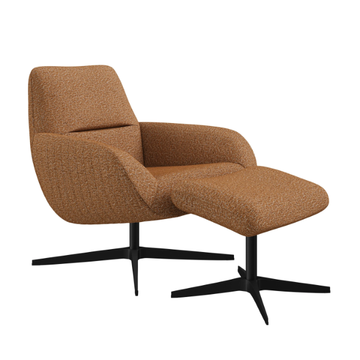 FINLEY - Fabric armchair with footstool by DÔME DECO - view 3